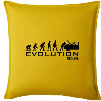 Polštář Evoluce mechanik - Polštář 50x50 - 50x50 - Pouze potah ( Žlutá )