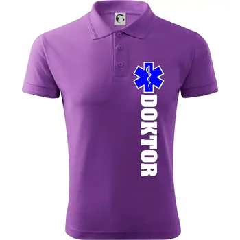 Pánská košile Hvězda života - doktor - Polokošile pánská Pique Polo 203 - 5XL ( Fialová )