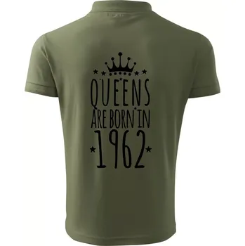 Pánská košile Queens are born in 1962 - Polokošile pánská Pique Polo 203 - M ( Khaki )