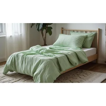 Povlečení Mušelínové povlečení mátové 140x200 70x90