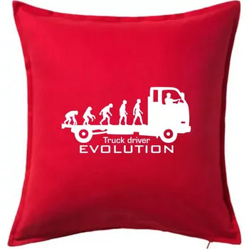 Polštář Truck driver evolution - Polštář 50x50 - 50x50 - Pouze potah ( Červená )