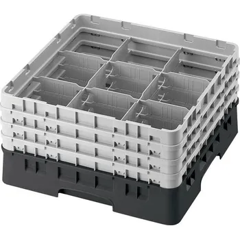 Příslušenství pro myčku Cambro Koš Camrack 9 pozic, výška sklenice 13,2 cm - Černá