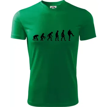 Chlapecké tričko Evoluce baseball nadhazovač - Dětské triko sportovní (dresovina) - 146 cm/10 let ( Středně zelená )