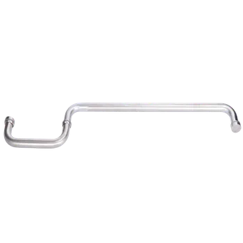 Zábradlí Nerezové madlo na dveře (460mm / ø 19mm), na sklo 8-12mm, broušená nerez K320 /AISI304