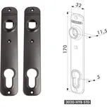LOCINOX® krycí štítek s otvorem pro kliku a cylindrickou vložku, rozteč 92 mm, materiál: polyamid, cena za PÁR