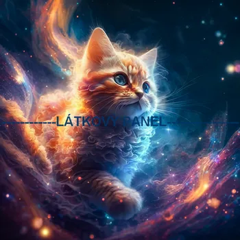 Látkový panel - Kočka - KČ-162 Velikost: 35x35cm, Materiál: Kočárkovina