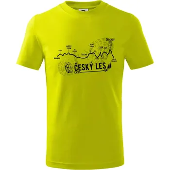 Profil Český les - Tričko dětské bavlněné - 98 cm / 2 roky ( Limetková )