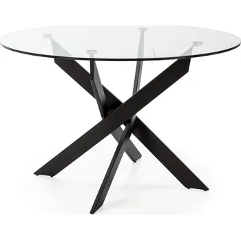 Jídelní stůl Kulatý jídelní stůl se skleněnou deskou 120x120 cm Ruth – Marckeric ID_1552094