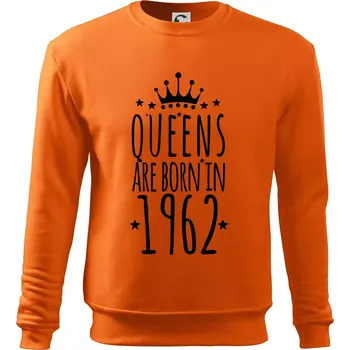 Pánská mikina Queens are born in 1962 - Mikina Essential pánská - S ( Oranžová )