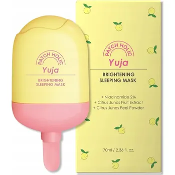 Pleťová maska Rozjasňující noční maska s vitamínem C PATCH HOLIC Yuja, 70 ml