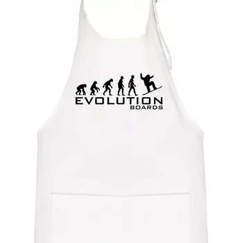 Kuchyňská zástěra Evoluce Boards - Dětská zástěra na vaření - Univerzální velikost ( Bílá )