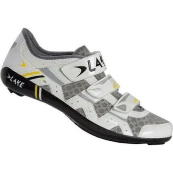 Pánské cyklistické tretry Dámské silniční karbonové tretry LAKE CX300-W white/yellow ..barva: bílá, ..Velikost: 38