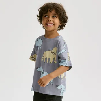 Reserved - Bavlněné tričko s popisem - hroznová - 107FO-48X - 107FO-48X-110