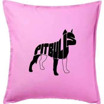 Polštář Pit Bull Teriér - Polštář 50x50 - 50x50 - Pouze potah ( Růžová )