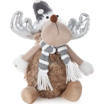 Vánoční ozdoba Vánoční dekorace DOLL 103 béžová / bílá