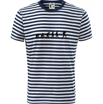 Pánské tričko Evoluce hod oštěpem - Triko na vodu - XS ( Prouhovaná )