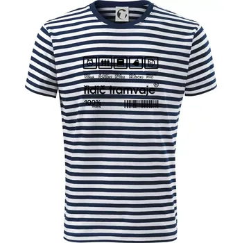 Pánské tričko Čárový kód Řidič tramvaje - Triko na vodu - XS ( Prouhovaná )