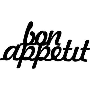 Dekorativní kovový doplněk na zeď - BON APPETIT - II. jakost, POUZE OSOBNÍ ODBĚR + vyzvednutí ZDARMA