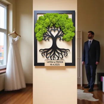 Obraz Svatební strom s mechem 27x20x4