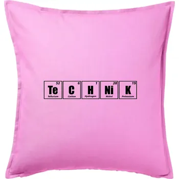 Polštář Periodická tabulka technik - Polštář 50x50 - 50x50 - Pouze potah ( Růžová )