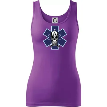 Dámské tričko Lebka lékař - Dámské tílko - 2XL ( Fialová )