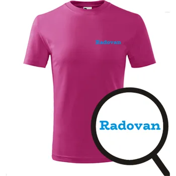 Chlapecké oblečení Purpurové dětské tričko Radovan - dětské tričko se jménem - barva purpurová - velikost 8let