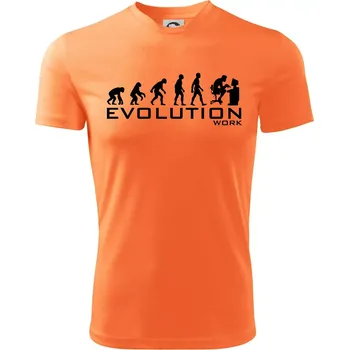 Chlapecké oblečení Evoluce práce - Dětské triko sportovní (dresovina) - 146 cm/10 let ( Neon mandarine )