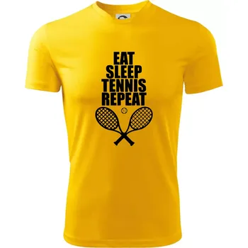 Chlapecké tričko Eat sleep tennis - Dětské triko sportovní (dresovina) - 158 cm/12 let ( Žlutá )