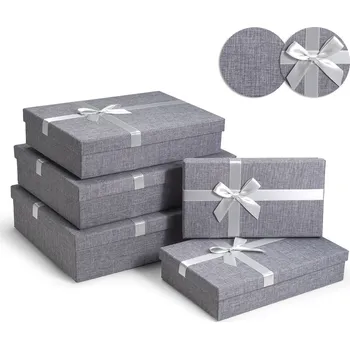 ARGUS Sada 5 ks dárkových krabic - textilní se saténovou stužkou 21005202