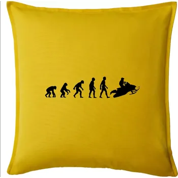 Polštář Evoluce skútr - Polštář 50x50 - 50x50 - Pouze potah ( Žlutá )