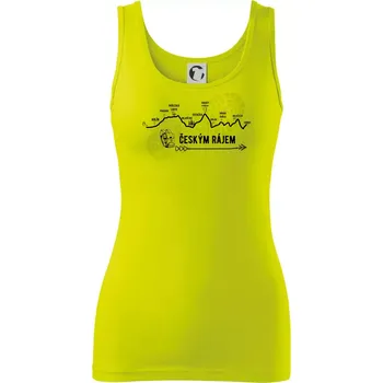 Dámské tričko Profil - z Jičína do Turnova - Dámské tílko - L ( Limetková )
