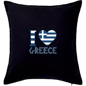 Polštář I love Greece - Polštář 50x50 - 50x50 - Pouze potah ( Černá )