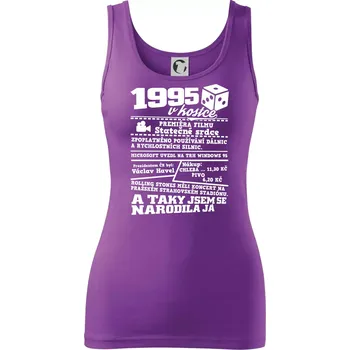 Dámské tričko 1995 v kostce - Dámské tílko - S ( Fialová )