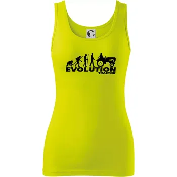 Dámské tričko Evoluce traktor - Dámské tílko - M ( Limetková )