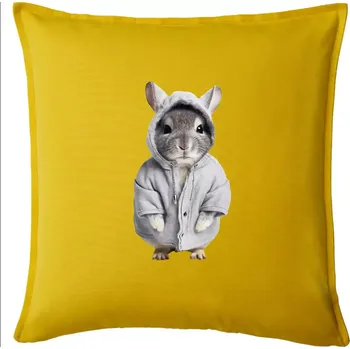 Polštář Křeček v mikině - Polštář 50x50 - 50x50 - Pouze potah ( Žlutá )