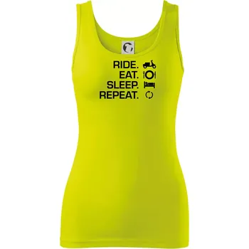 Ride Eat Sleep Repeat moto skútr - Dámské tílko - S ( Limetková )