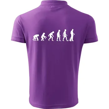 Pánská košile Evoluce Nordic walking - Polokošile pánská Pique Polo 203 - XL ( Fialová )