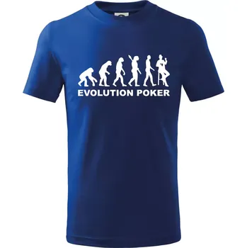 Chlapecké tričko Evolution poker - Tričko dětské bavlněné - 98 cm / 2 roky ( Královská modrá )