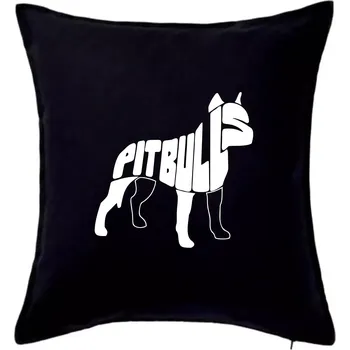 Polštář Pit Bull Teriér - Polštář 50x50 - 50x50 - Pouze potah ( Černá )