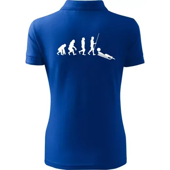 Evoluce jízdy na bobu - Polokošile dámská Pique Polo - S ( Královská modrá )