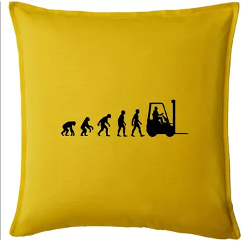 Polštář Evoluce ještěrka - Polštář 50x50 - 50x50 - Pouze potah ( Žlutá )