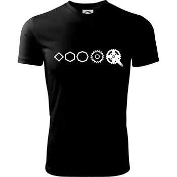 Evoluce pedály - Dětské triko sportovní (dresovina) - 146 cm/10 let ( Černá )