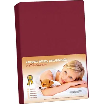 Prostěradlo Jersey LUX Bordová BX1001363 - 180x200 cm