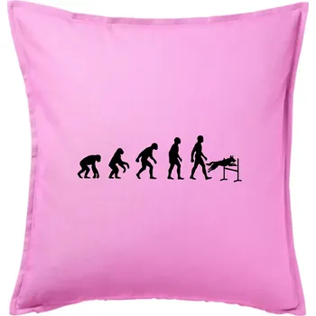 Polštář Evoluce agility muž - Polštář 50x50 - 50x50 - Pouze potah ( Růžová )