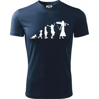 Evoluce cellistka - Dětské triko sportovní (dresovina) - 146 cm/10 let ( Námořní modrá (velmi tmavá - téměř černá) )