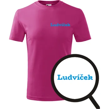 Chlapecké oblečení Purpurové dětské tričko Ludvíček - dětské tričko se jménem - barva purpurová - velikost 10let
