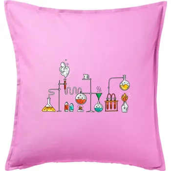 Polštář Chemická aparatura barevná - Polštář 50x50 - 50x50 - Pouze potah ( Růžová )