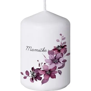 Svíčka SK.Válec 50x90 mm Mamičke - fialový květ, svíčka 110 gram 110 gram
