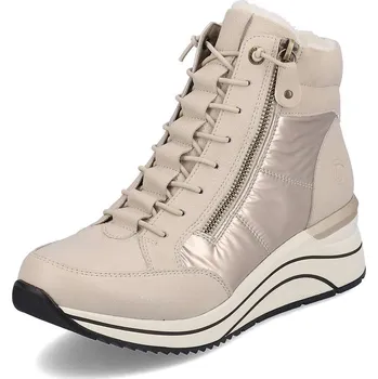 Dámské kozačky Rieker Dámská kotníková obuv REMONTE D0T72-60 béžová W5 36