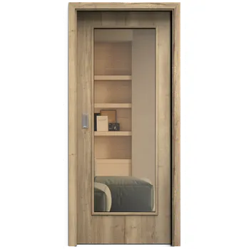 Interiérové dveře SAPELI ELEGANT KOMFORT M40 - CPL LAMINÁT - POSUVNÉ DVEŘE VČ. ZÁRUBNĚ - Dub Halifax Průchozí šířka (cm): 80, Průchozí výška (cm): 197, Typ skla: Planibel bronz